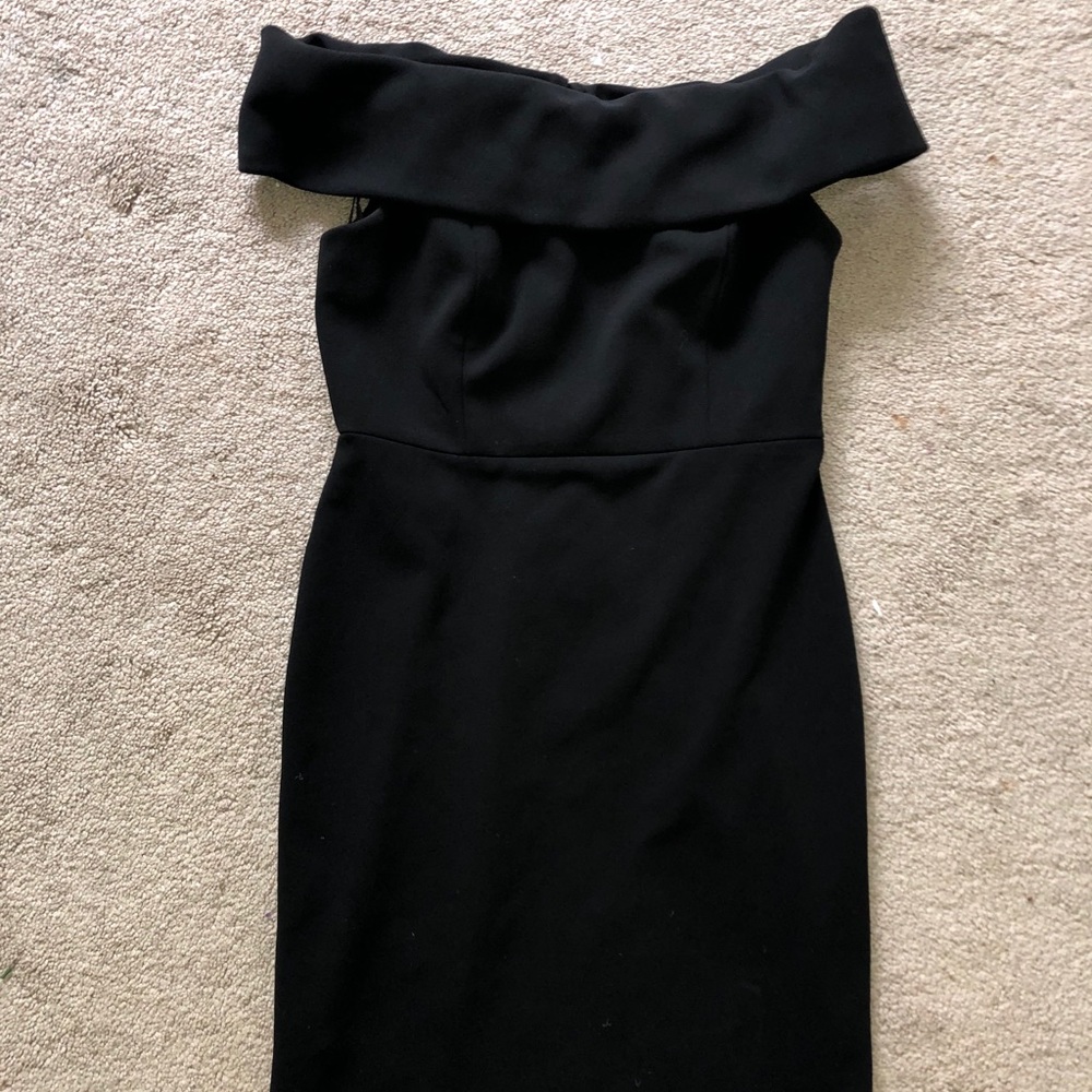 Calvin Klein off the shoulder dress in black